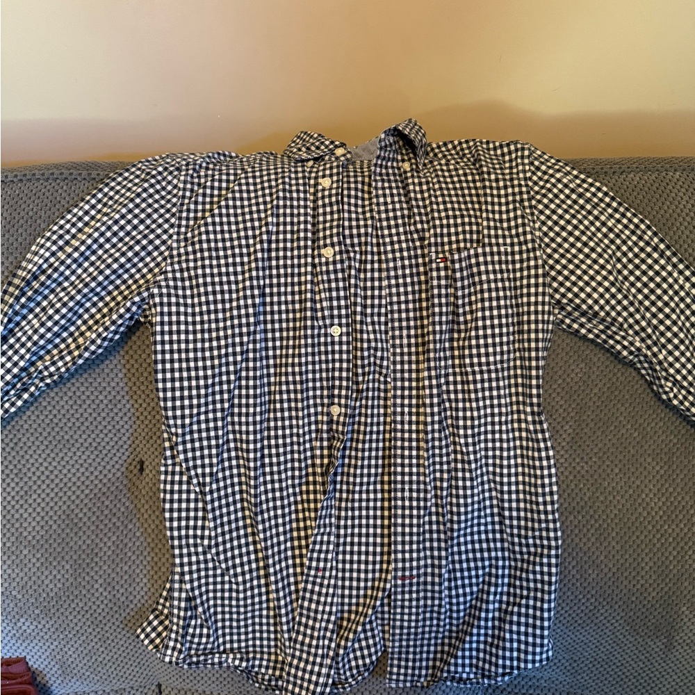 Classic Black and White Checkered Men's Shirt